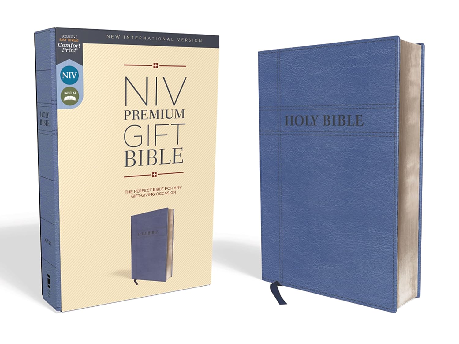 NIV, Premium Gift Bible, Leathersoft, Navy, Red Letter Edition, Comfort Print