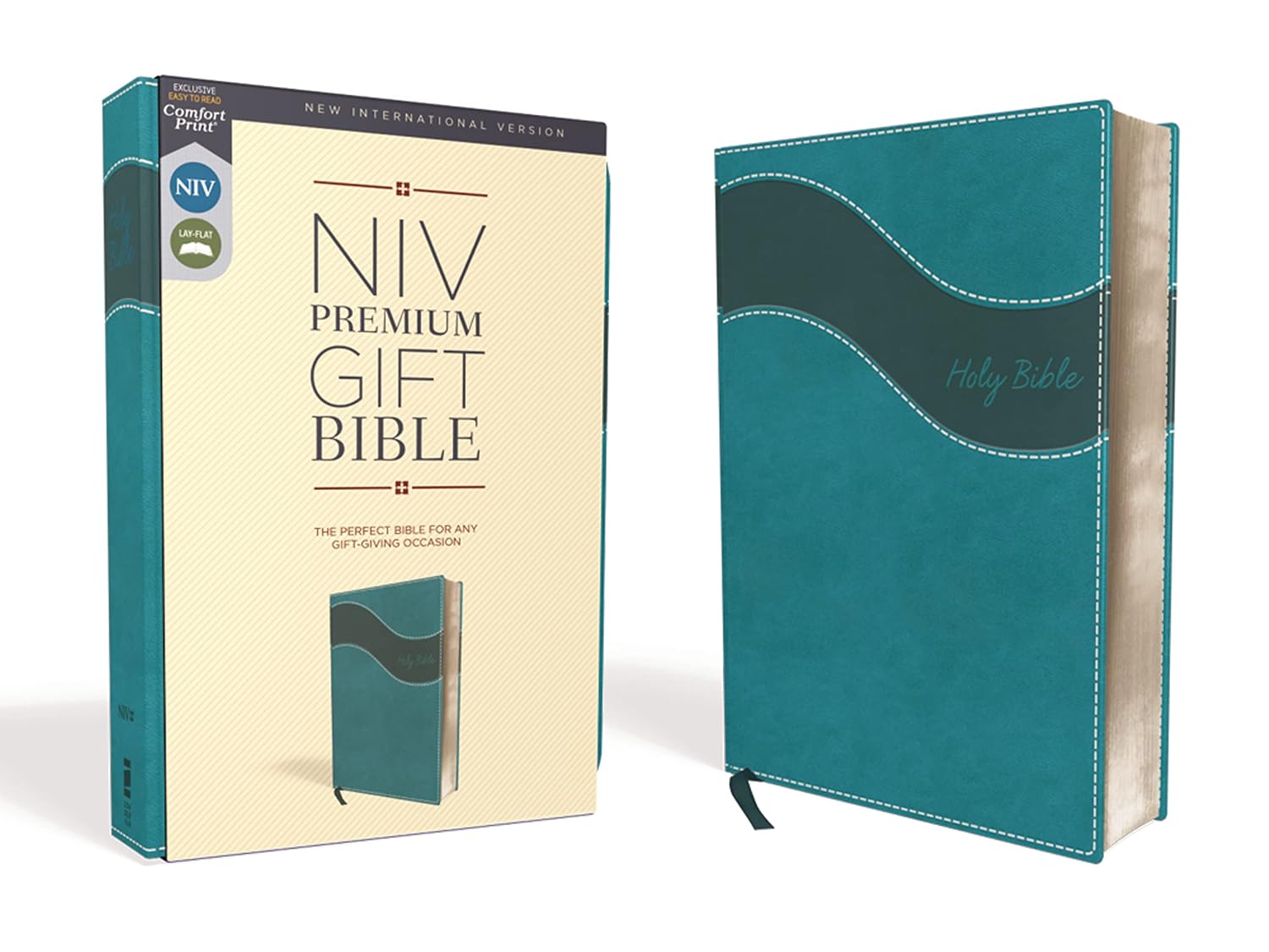 NIV, Premium Gift Bible, Leathersoft, Teal, Red Letter Edition, Comfort Print