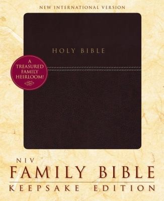Family Bible New International Version Burgundy Italian Duotone Keepsake Edition