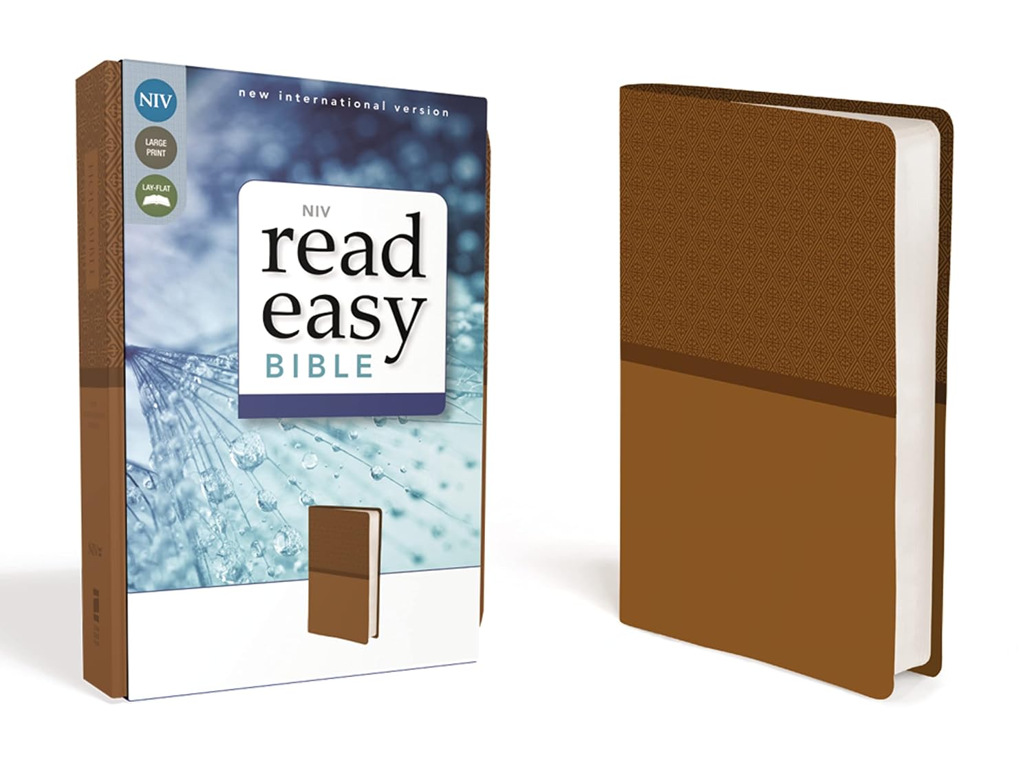 NIV, ReadEasy Bible, Large Print, Leathersoft, Tan, Red Letter Edition