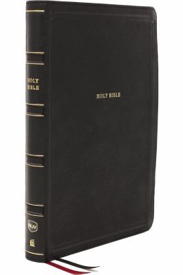 NKJV, Deluxe Reference Bible, Center-Column Giant Print, Leathersoft, Black, Red Letter Edition, Comfort Print