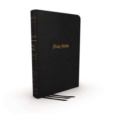 KJV, Thinline Bible, Large Print, Genuine Leather, Black, Red Letter, Comfort Print