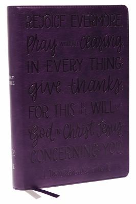 KJV, Giant Print Center-Column Reference Bible, Verse Art Cover Collection, Leathersoft, Purple, Red Letter, Thumb Indexed, Comfort Print
